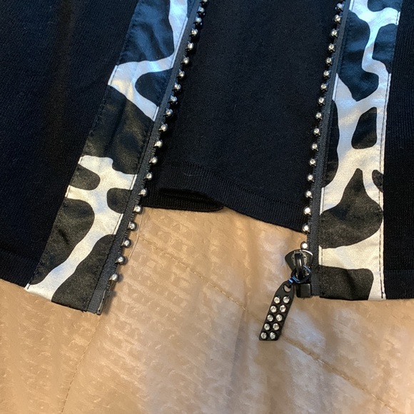 Fontana Crystal Zippered Cardigan Jacket / NWT - Picture 7 of 12